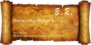 Bereczky Róbert névjegykártya