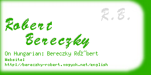 robert bereczky business card